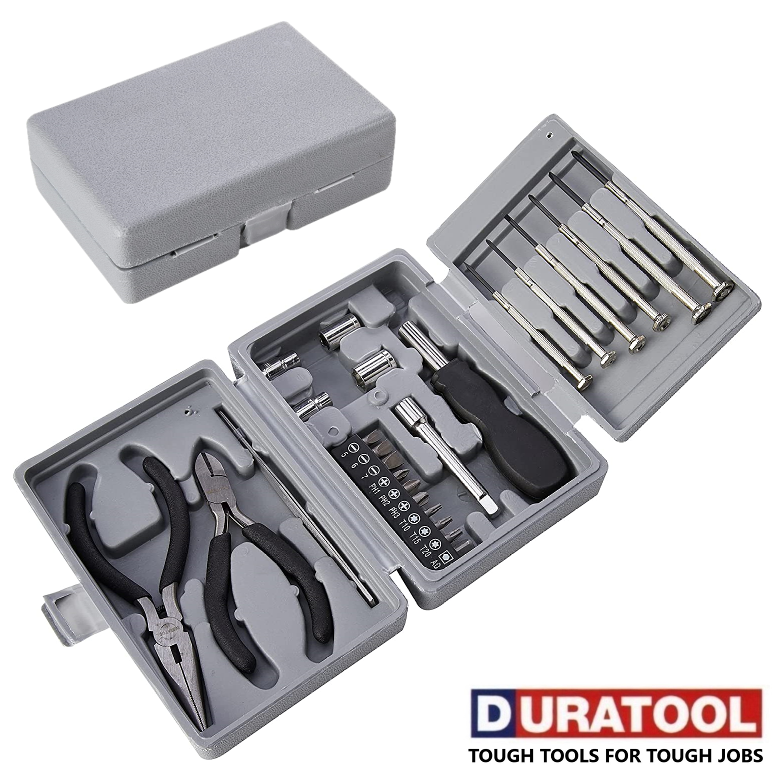 25-Piece Mini Tool Kit Set Portable Small Kit with Case for Travel ...