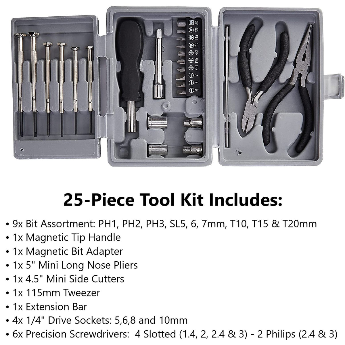 25 in 1 Precision Magnetic Screwdriver Set, Professional Repair Tools Kit with P 25 in 1 Precision Magnetic Screwdriver Set, Professional Repair Tools Kit with P
